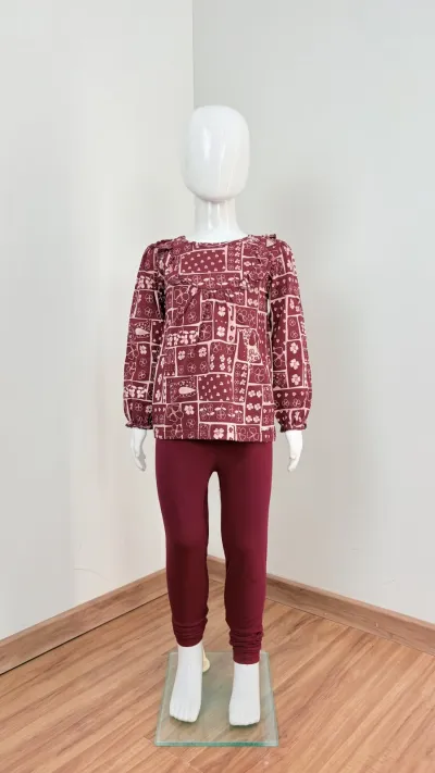 ELIAN/ ELIANBEATS — CONJUNTO FEMININO INFANTIL MANGA LONGA+CALÇA R120