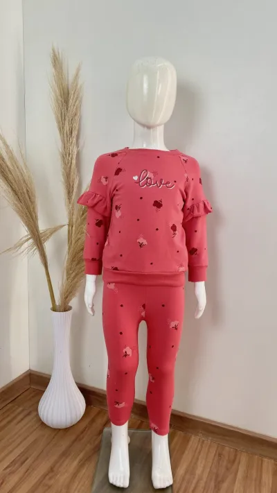 CONJUNTO FEMININO INFANTIL CASACO+LEG