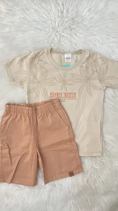 CONJUNTO MASCULINO INFANTIL SEM MANGA+BRASIL R120