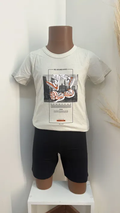 CONJUNTO MASCULINO INFANTIL SEM MANGA R120