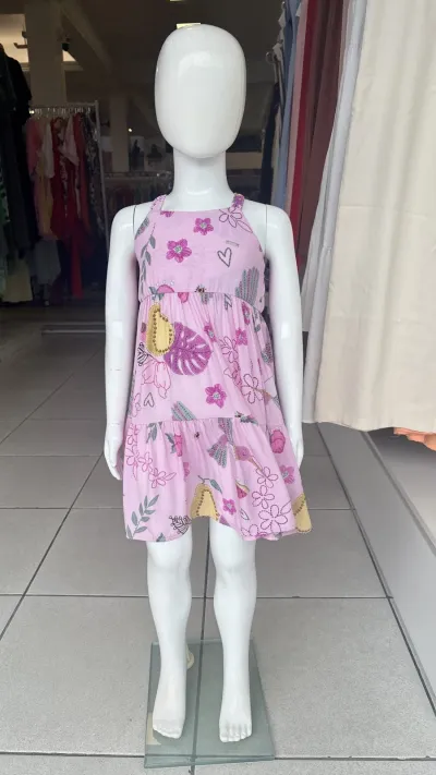 VESTIDO FEMININO INFANTIL C/ALÇA R120
