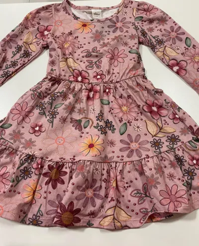 VESTIDO FEMININO INFANTIL MANGA LONGA R120