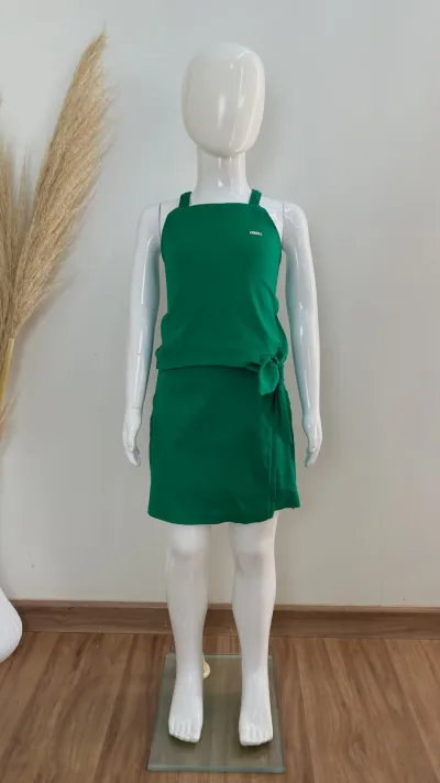 CONJUNTO FEMININO INFANTIL C/ALÇA+SHRT