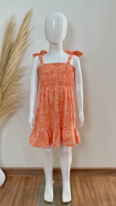 VESTIDO FEMININO INFANTIL C/ALÇA CURTO