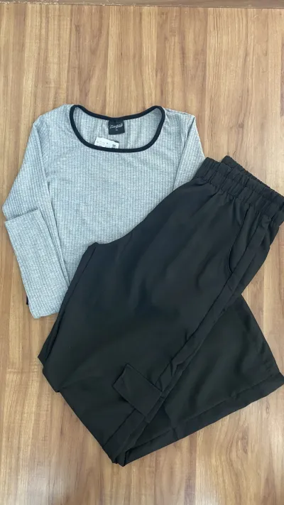 CONJUNTO FEMININO INFANTIL MANGA LONGA+CALÇA