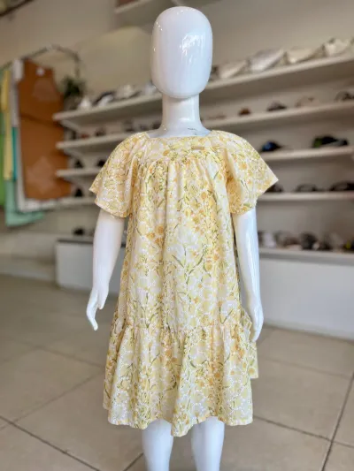 VESTIDO FEMININO INFANTIL SEM MANGA R120