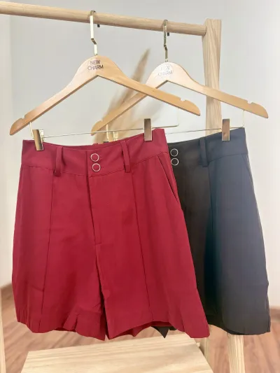 ENFIM — SHORTS FEMININO ADULTO ALFAIATARIA