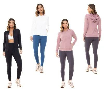 JAQUETA FEMININO ADULTO FITNESS C/CAPUZ