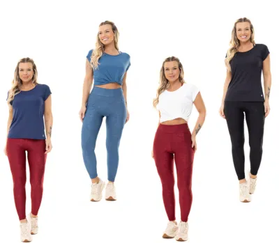 BLUSA FEMININO ADULTO SEM MANGA FITNESS