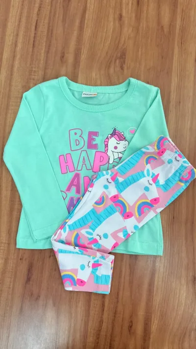 CONJUNTO FEMININO INFANTIL MANGA LONGA+LEG R39