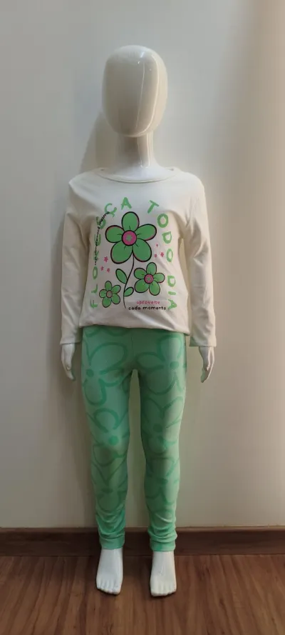 CONJUNTO FEMININO INFANTIL MANGA LONGA+LEG R39
