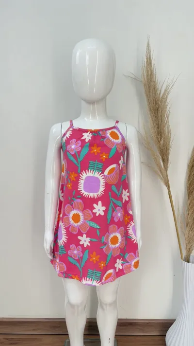 VESTIDO FEMININO INFANTIL C/ALÇA