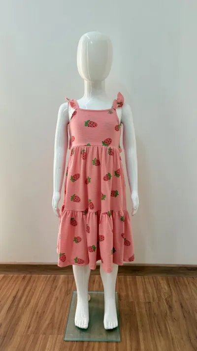 VESTIDO FEMININO INFANTIL MIDI C/ALÇA R39