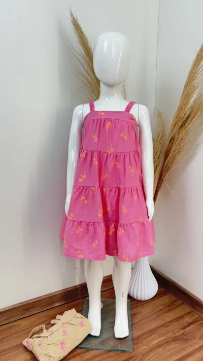 VESTIDO FEMININO INFANTIL C/ALÇA
