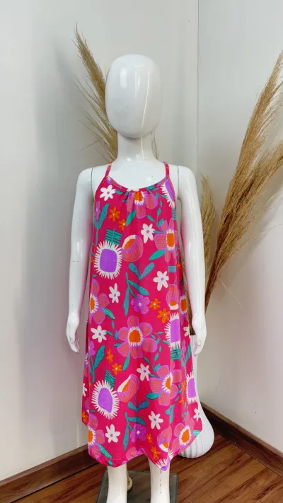 VESTIDO FEMININO INFANTIL C/ALÇA