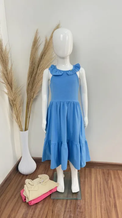 VESTIDO FEMININO INFANTIL C/ALÇA