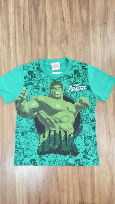 CAMISETA MASCULINO INFANTIL SEM MANGA HULK