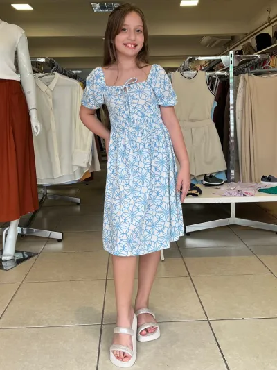 VESTIDO FEMININO INFANTIL SEM MANGA