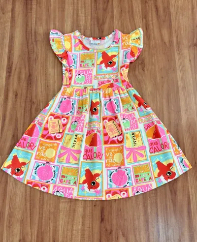 VESTIDO FEMININO INFANTIL SEM MANGA R39