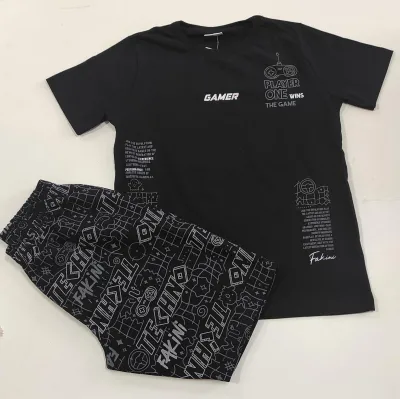 CONJUNTO MASCULINO INFANTIL SEM MANGA+SHORT R39