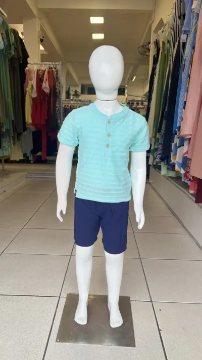 CONJUNTO MASCULINO INFANTIL SEM MANGA+BERMUDA R39