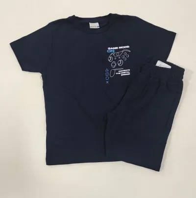 CONJUNTO MASCULINO INFANTIL SEM MANGA+BERMUDA R39