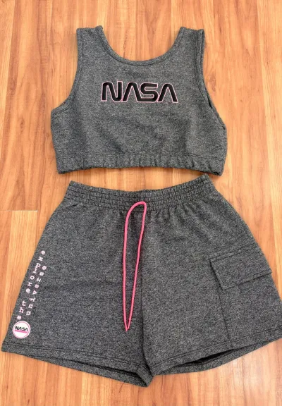 CONJUNTO FEMININO INFANTIL TOP+SHORT R39