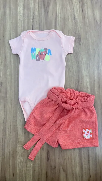 CONJUNTO FEMININO INFANTIL SEM MANGA R39