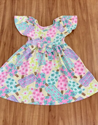 VESTIDO FEMININO INFANTIL SEM MANGA R39