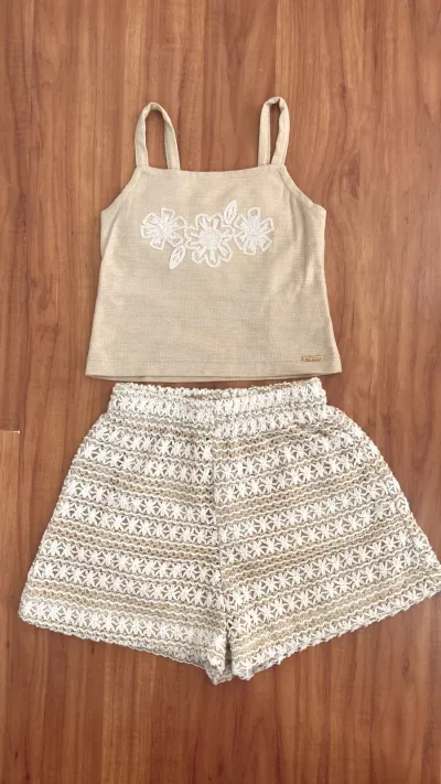 CONJUNTO FEMININO INFANTIL SM+SHORTS R39