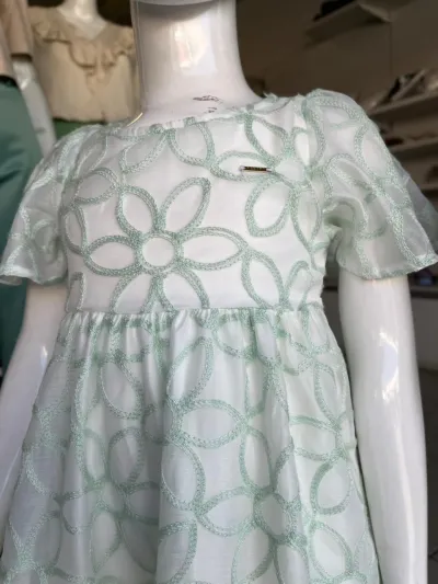 VESTIDO FEMININO INFANTIL SEM MANGA