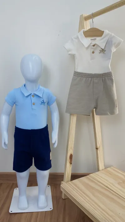 CONJUNTO MASCULINO INFANTIL SEM MANGA+SHRT