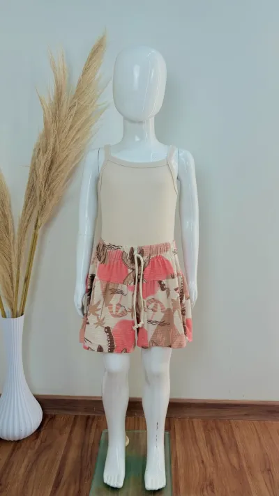 CONJUNTO FEMININO INFANTIL SM+SHORTS