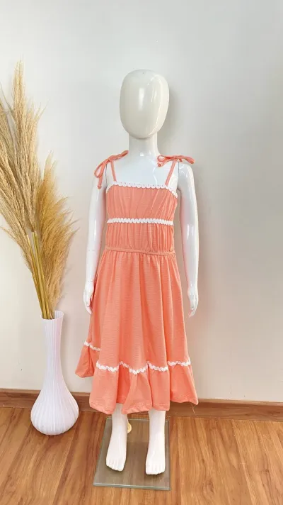 VESTIDO FEMININO INFANTIL C/ALÇA