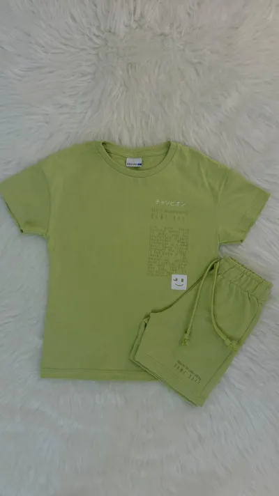 CONJUNTO MASCULINO INFANTIL SEM MANGA+BERMUDA