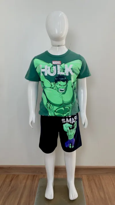CONJUNTO MASCULINO INFANTIL SEM MANGA+BERMUDA