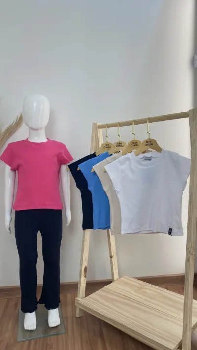 BLUSA FEMININO INFANTIL SEM MANGA