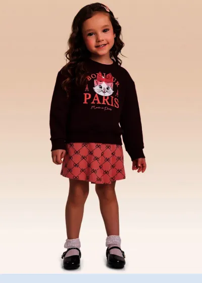 FAKINI — CONJUNTO FEMININO INFANTIL CASACO+CALÇA