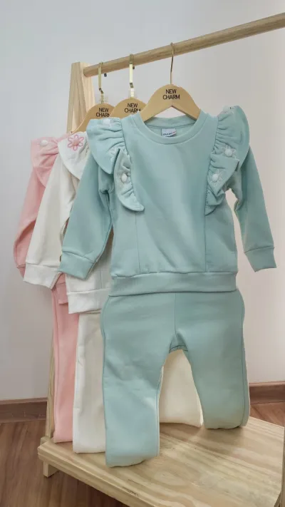 CONJUNTO FEMININO INFANTIL CASACO+CALÇA