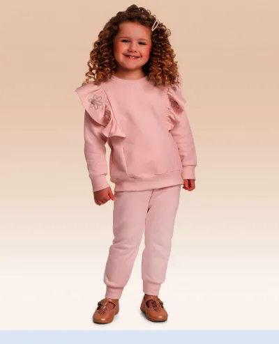 FAKINI — CONJUNTO FEMININO INFANTIL CASACO+CALÇA