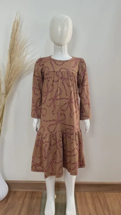 VESTIDO FEMININO INFANTIL MANGA LONGA