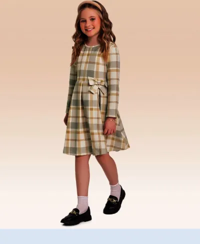 FAKINI — VESTIDO INFANTIL MANGA LONGA
