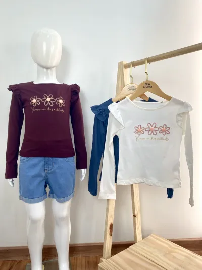 BLUSA FEMININO INFANTIL MANGA LONGA