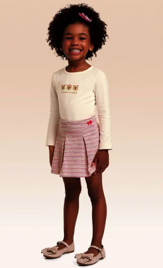 FAKINI — CONJUNTO FEMININO INFANTIL MANGA LONGA+SHORTS/SAIA