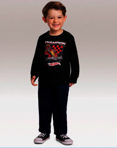 FAKINI — CAMISETA MASCULINO INFANTIL MANGA LONGA