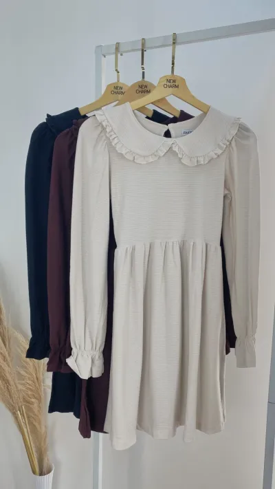 VESTIDO FEMININO INFANTIL MANGA LONGA