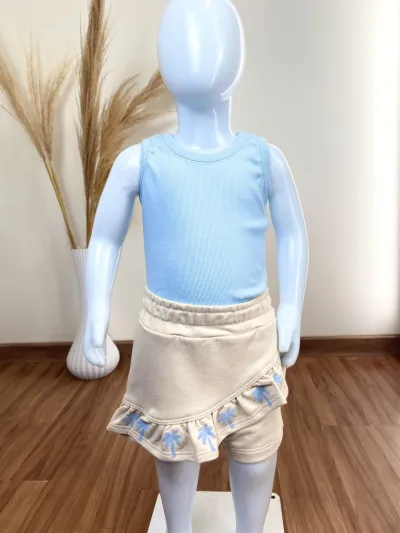 FAKINI — CONJUNTO FEMININO INFANTIL SEM MANGA+SHORTS
