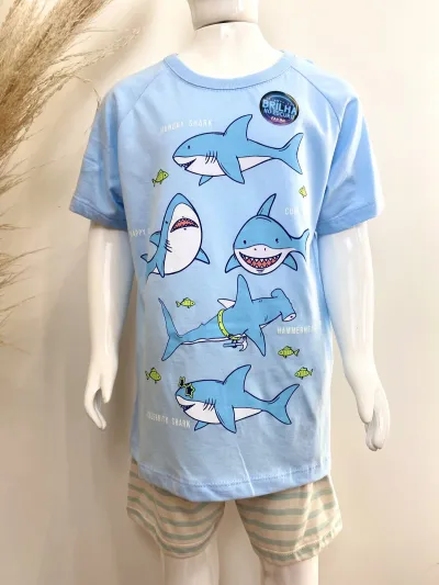 PIJAMA MASCULINO INFANTIL SEM MANGA+BERMUDA