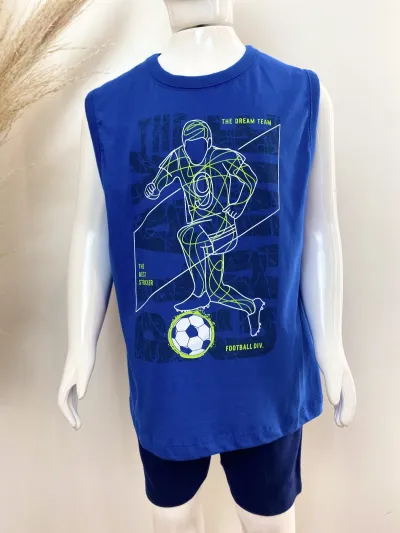 CONJUNTO MASCULINO INFANTIL REGATA+BERMUDA