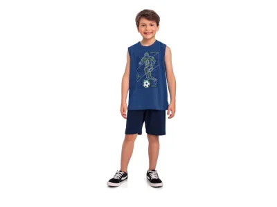 FAKINI — CONJUNTO MASCULINO INFANTIL REGATA+BERMUDA